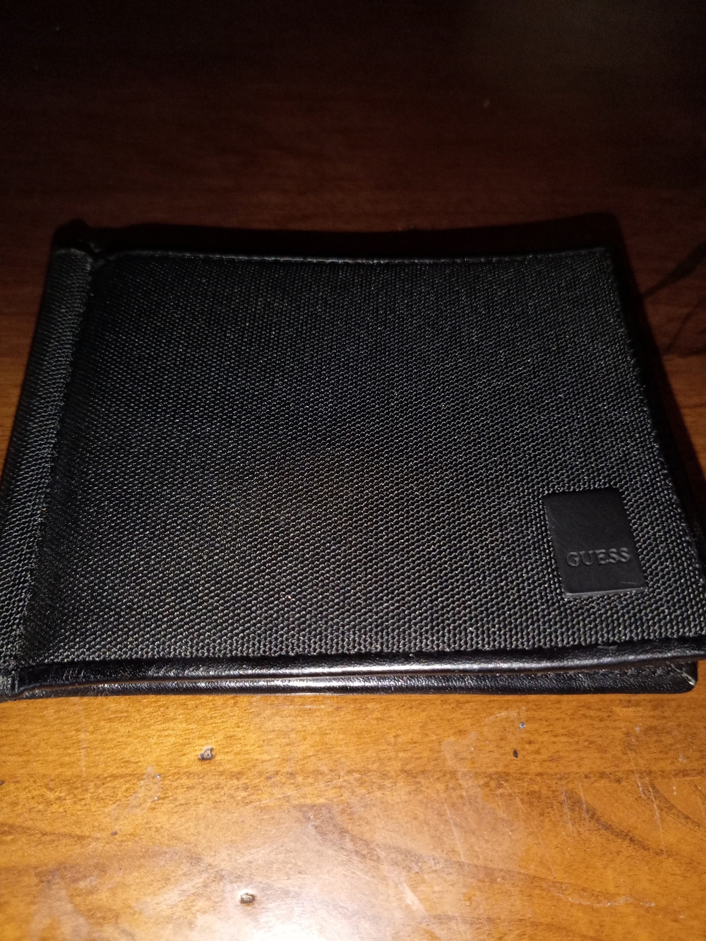 Guess Black Men's Nylon Card & Key Holder Wallet